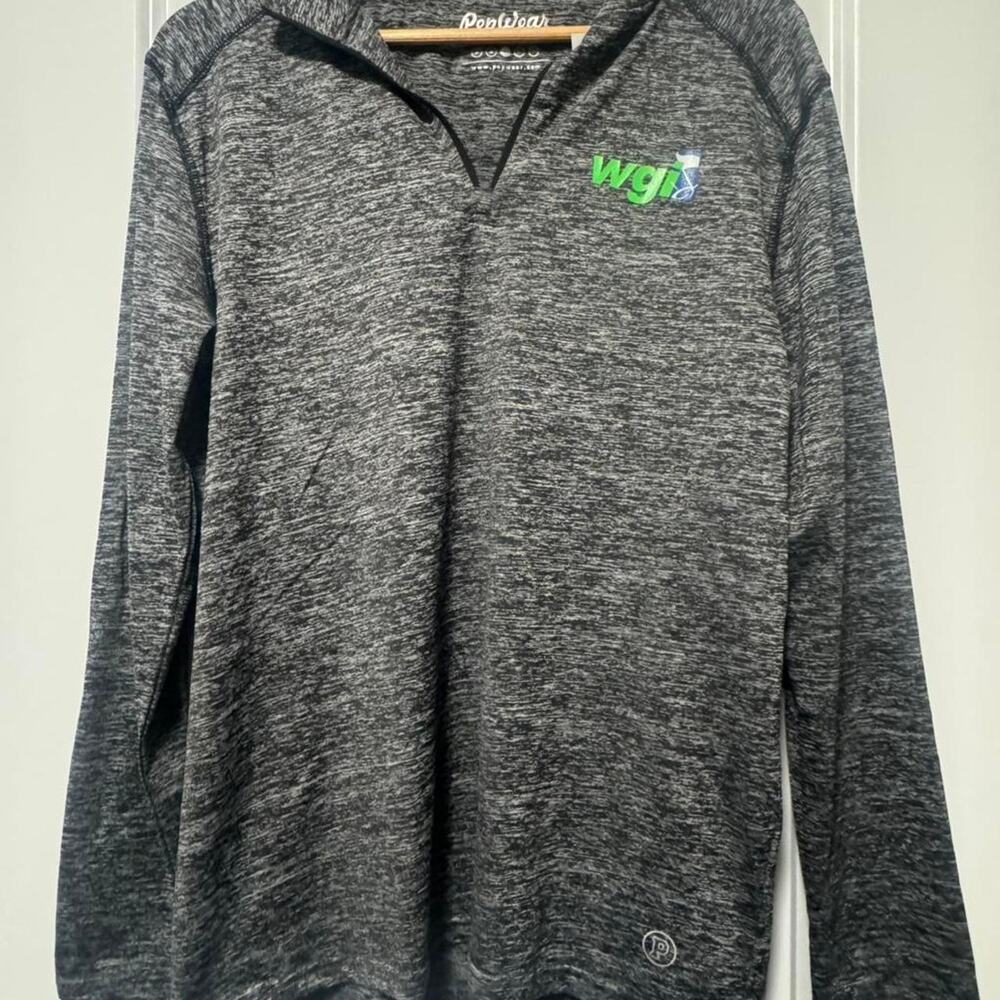 PepWear WGI Grey 1/4 Zip Pullover Women’s Large Athletic Lightweight Jacket